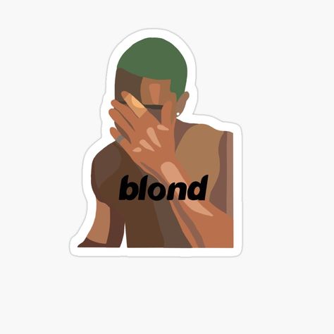 Album Covers Stickers, Blond Cover, Frank Ocean Sticker, Euphoria Design, Blond Frank Ocean, Frank Ocean Tattoo, Frank Ocean Blond, Stickers Computer, Frank Ocean Wallpaper