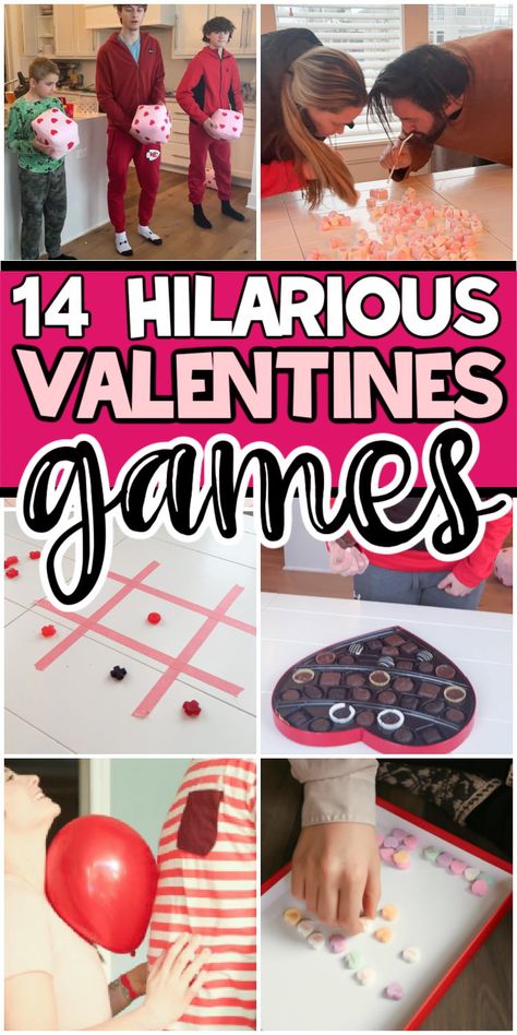 The best Valentine's Day party games for kids, teens, and adults! Tons of fun Valentine's Day games for any occasion! Galentines Party Games For Teens, Valentine's Games For Adults, Valentines Day Activities For 3rd Grade, Valentines Game For Kids, Valentines Party Themes For Adults, Valentine’s Day Activities For Teens, Valentines Party Games For Teens, Valentines Party Classroom Ideas, Valentine’s Day Fun For Kids