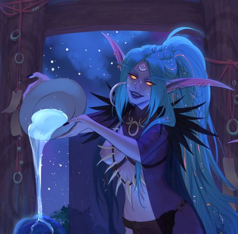 Nise Loftsteinn, Wow Elf, Night Elves, Moon Elf, Elf Art, Warcraft Art, Night Elf, My Community, The Blessing