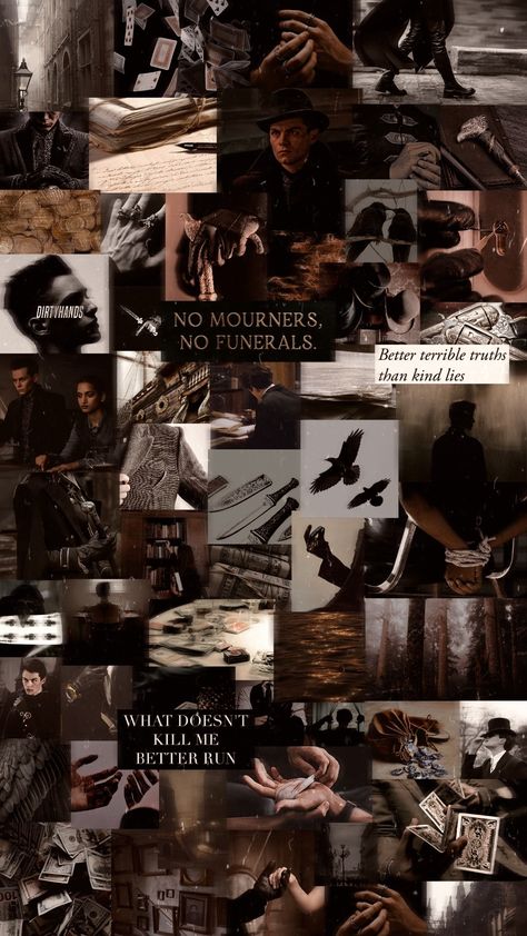 Six If Crows Aesthetic, Six Of Crows Collage Wallpaper, Kaz Brekker Fanart Wallpaper, Six Of Crows Collage, 6 Of Crows Wallpaper, Kaz Brekker Aesthetic Wallpaper, Six Of Crows Phone Wallpaper, Six Of Crows Book Aesthetic, Six Of Crows Fanart Wallpaper