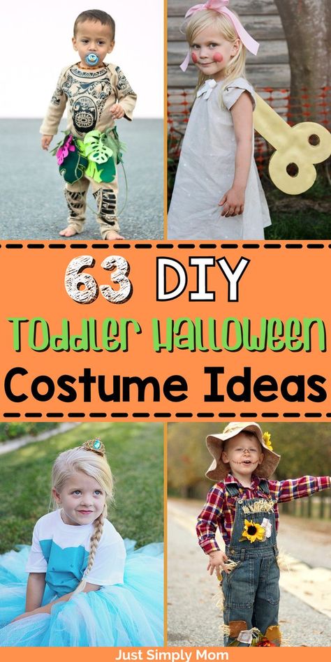 Check out these DIY toddler halloween costumes to wow your child and family and friends. Need a last minute costume? Some of these have no sew options too! Halloween Diy Toddler, Diy Toddler Halloween Costumes, Dyi Costume, Last Minute Costume, Last Minute Costumes, Diy Halloween Costume, Last Minute Halloween Costumes, Diy Toddler, Toddler Halloween Costumes