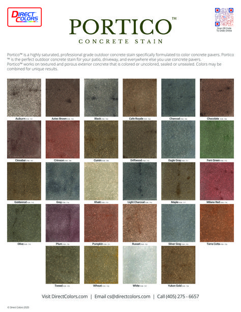 Portico Concrete Paver Stain | Direct Colors Staining Patio Concrete, Concrete Stain Patio Colors, Staining Concrete Patio Diy, Stained Concrete Pavers, Stamped Concrete Stain Colors, Stain Pavers How To, Staining Concrete Pavers, Paver Stain Ideas, Stain Concrete Pavers