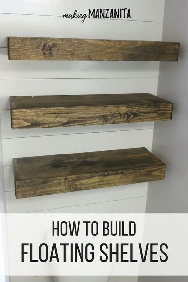 Floating Shelving, Diy Bathroom Storage Ideas, Regal Bad, Koti Diy, Diy Regal, Diy Bathroom Storage, Storage Idea, Farmhouse Shelves, Build Floating Shelves