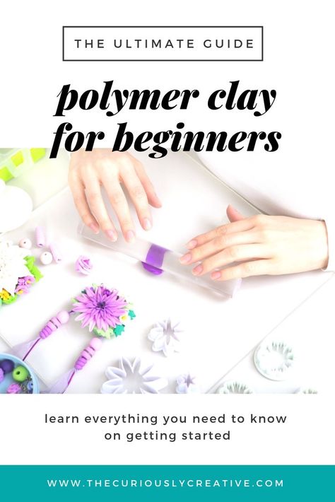 The Beginner's Guide to Polymer Clay - The Curiously Creative Clay Magnets Diy, Clay For Beginners, Clay Book, Baking Polymer Clay, Magnets Diy, Clay Recipe, Fimo Ideas, Clay Magnets, Polymer Clay Jewelry Tutorials