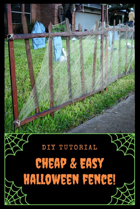 Vampire Yard Decorations, Cemetery Yard Decorations, Cemetery Fence Diy, Front Lawn Halloween Ideas, Scary Halloween Front Yard, Diy Cemetary Fence, Halloween Trellis Decorations, Trunk Or Treat Cemetery, Halloween Cemetery Ideas Front Yards Diy