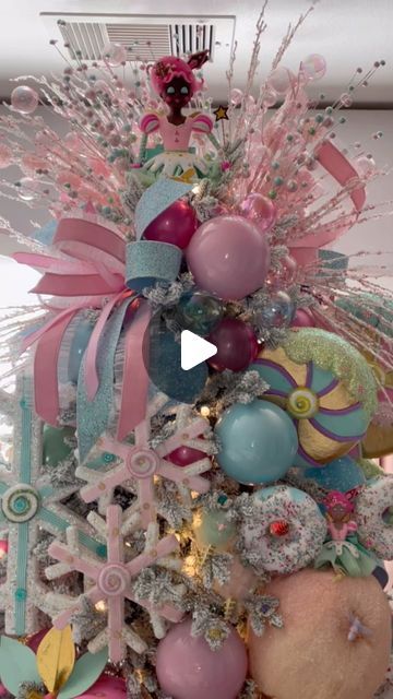 Ufuoma Avbovbo on Instagram: "The @glitterville inspired dresses created by @conceal_couture @aconcealaffair for a “Candyland Experience” The dress was encrusted with crystals for a magical moment!  . . . . . . #christmasdecor #christmas #pinkmas #pinkchristmas #candychristmas #nutcracker#glitterville #decemberdiamonds #christmasdecorating #christmasdesign #pastelchristmas #christmastree #pinkchristmastree #christmasmagic #oprahsfavoritethings" Diy Candyland Christmas Decorations, Candyland Couture, Candyland Theme, Candy Trees, Xmas Candy, Candy Christmas Tree, Oprahs Favorite Things, Christmas Tree Inspiration, Pink Christmas Tree