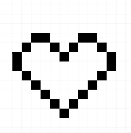 How to Make a Simple Pixel Art Heart: 8 Steps (with Pictures) How To Draw Pixel Art Step By Step, Pixel Pictures Easy, Drawing Ideas Easy Heart, Heart Pixel Pattern, Pixel Art Kalp, Minecraft Heart Pixel Art, Pixel Heart Tattoo, Drawing Ideas Heart, Cute Pixel Drawing