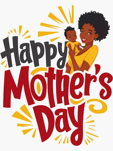 Coloring Stickers, Mothers Day Cards, Mother And Child, Eye Catching Colors, African Art, Happy Mothers Day, Happy Mothers, Mother’s Day, Sticker Design