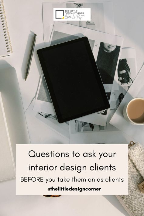 Questions to ask your interior design clients (BEFORE you take them on) — The Little Design Corner Sales Process, Little Designs, Red Flag, Questions To Ask, Flag, Interior Design, Red, Design