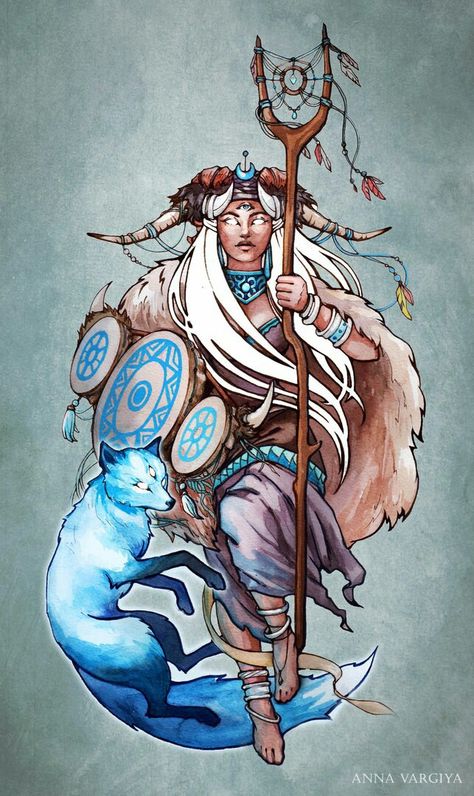 Nordic Shaman Woman, Shaman Illustration, Shaman Tattoo, Shaman Woman, Art Test, Witch Tattoo, Fantasy Drawings, Dnd Art, Witch Art