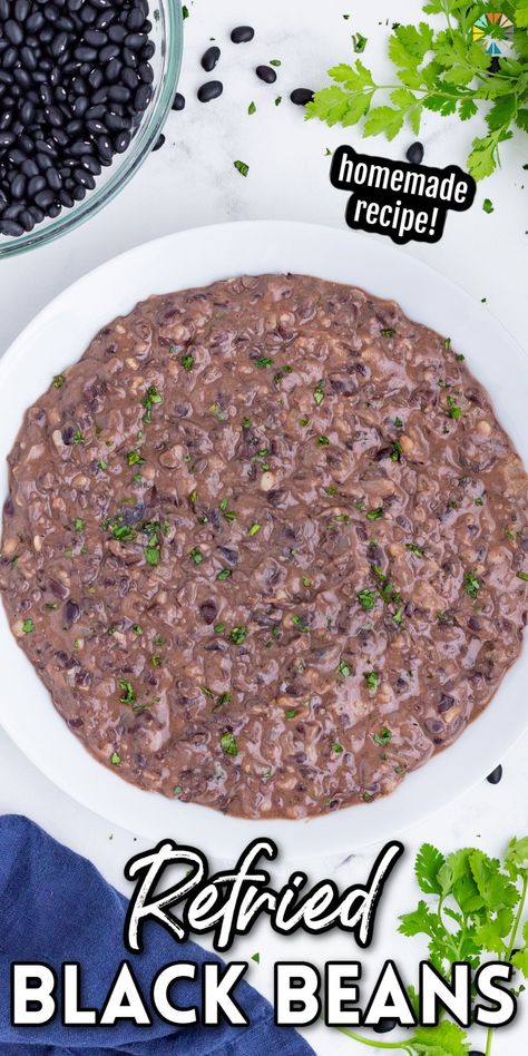 Refried Black Beans Recipe, Mush Recipe, Refried Black Beans, Black Beans Recipe, Gluten Free Recipes Side Dishes, Gluten Free Vegetables, Refined Sugar Free Recipes, Black Bean Recipes, Meat Recipes For Dinner