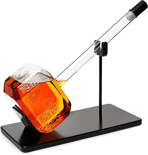 Thor Avengers, Whiskey Decanter Set, Whiskey Shots, Marvel Gifts, Vikings Gifts, Thor Hammer, Whiskey Decanter, Decanter Set, Viking Art