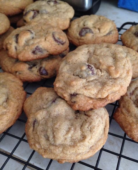 Toll House style cookies.  "Dangerously good.”  -Sean Tweaked again.  Even better.  8-11-16 Preheat oven to 375 degrees F. NOTE: If you have a heavy-duty (KitchenAid) mixer, just dump everything (even the chocola… Tollhouse Chocolate Chip Cookies, Tollhouse Cookies, Toll House Chocolate Chip, Toll House, Kitchenaid Mixer, Cookies Recipes Chocolate Chip, Kitchen Aid Mixer, Chocolate Chips, Kitchen Aid