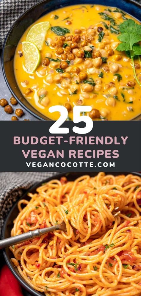 Cheap Vegetarian Meals, Cheap Vegan Meals, Plat Vegan, Plant Based Diet Recipes, Easy Vegan Dinner, Vegan Meal Plans, Tasty Vegetarian Recipes, Meat Lovers, Vegan Cooking