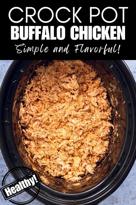 Ready to spice up your meal prep? Try this buffalo chicken in a crockpot recipe! Toss juicy chicken breasts in your slow cooker with tangy buffalo sauce, and let it work its magic. Perfectly shredded and packed with flavor, this buffalo chicken is ideal for meal prep bowls. It's an easy, no-fuss way to enjoy delicious lunches or dinners all week. Say goodbye to boring meals and hello to flavorful, exciting eats! Crockpot Meal Prep Chicken, Buffalo Chicken In Crockpot, Crockpot Lunches For Work, Shredded Buffalo Chicken Crockpot, Buffalo Chicken Meal Prep, Buffalo Chicken Wrap Recipe, Buffalo Chicken Breast, Slow Cooker Buffalo Chicken, Chicken Meal Prep Bowls