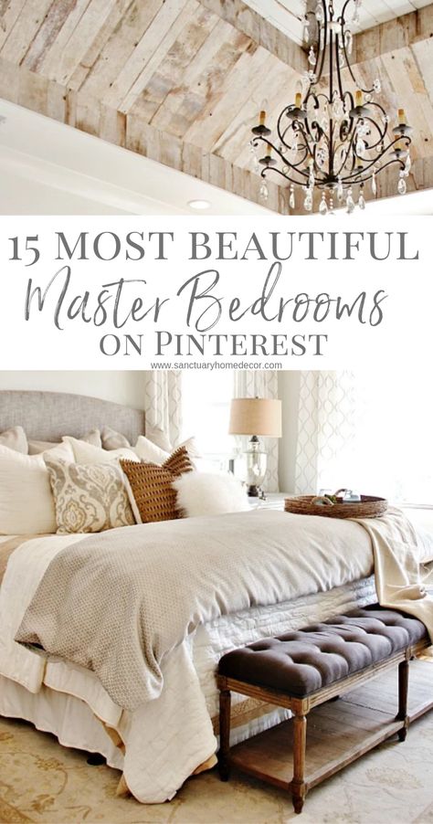 The 15 Most Beautiful Master Bedrooms on Pinterest - Sanctuary Home Decor Beautiful Bed Designs, Minimalist Bohemian, Beautiful Bedrooms Master, Bed Design Modern, Bedroom Bliss, Creative Bedroom, Bedroom Decor Design, Transitional Modern, Up House