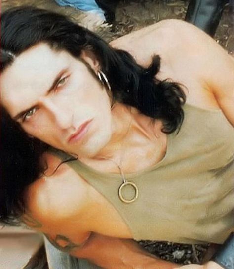 Absolutely Gorgeous Man With Long Hair, Type 0 Negative, Peter Steele, Type O Negative, Gothic Metal, Long Black Hair, Long Hair Styles Men, Attractive People, Green Man