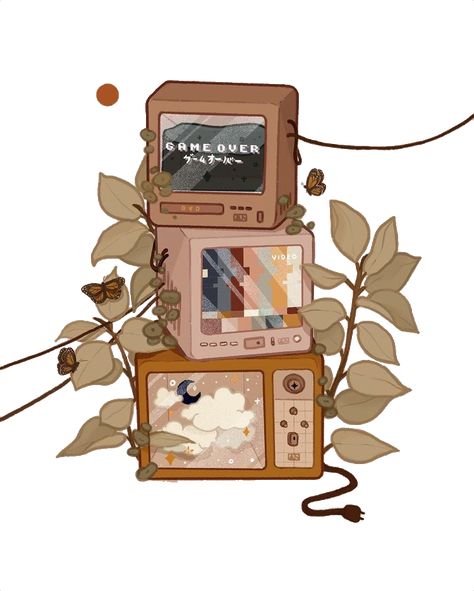 #aesthetic #lightbrown #brown #computer #television #top #plants #freetoedit Small Habits, Isometric Art, Japon Illustration, Cute Kawaii Drawings, Dessin Adorable, Cute Little Drawings, Kawaii Wallpaper, Kawaii Drawings, Kawaii Art