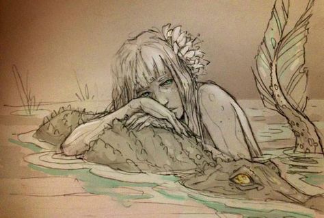 Chiara Bautista, Mermaids And Mermen, Mermaid Art, A Drawing, Art Moderne, Fantasy Creatures, Art Works, Amazing Art, Beautiful Art