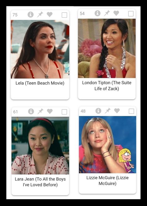 If I were to do the dress up as the letter of your first name party, these would be my ideas. Dress Up As The First Letter Of Your Name, Name Party Ideas, Dress As The First Letter Of Your Name, London Tipton, First Letter Of Your Name, Lara Jean, Lizzie Mcguire, First Name