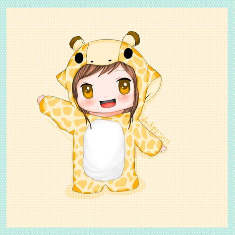 giraffe girl Kawaii Giraffe, Animal Illustrations, Cute Giraffe, Halloween Art, Little Sisters, Anime Chibi, Animal Drawings, Art Girl, Sticker Design