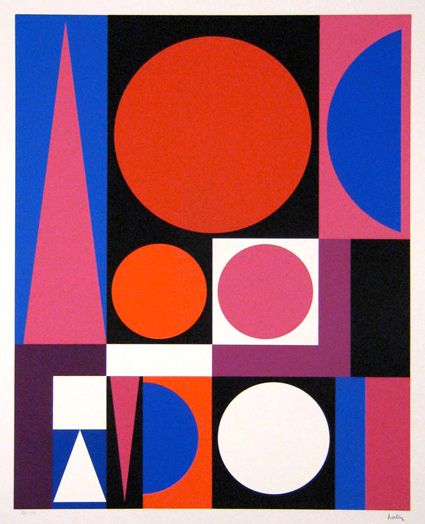 Auguste Herbin Auguste Herbin, Kindergarten Art Lessons, Design Basics, Action Painting, Arte Popular, Abstract Lines, Op Art, Art Movement, Abstract Artists