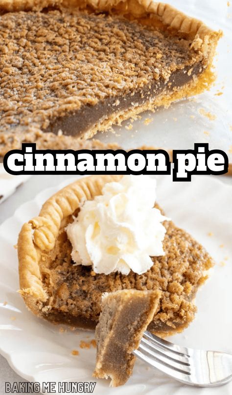 With the holiday season coming up soon, it's time to save this Cinnamon Pie Recipe. Not only does it take simple ingredients, but the cinnamon flavor will create the perfect warmth in your belly and holiday smells in your home. Spiced Cinnamon Pie 12 Tomatoes, Spiced Cinnamon Pie, Non Refrigerated Pies, Easy Fall Pie Recipes, Condensed Milk Pie Recipes, Psych Recipes, Easy Thanksgiving Pies Recipes, Quick And Easy Pie Recipes, Easy Pie Recipes With Premade Crust