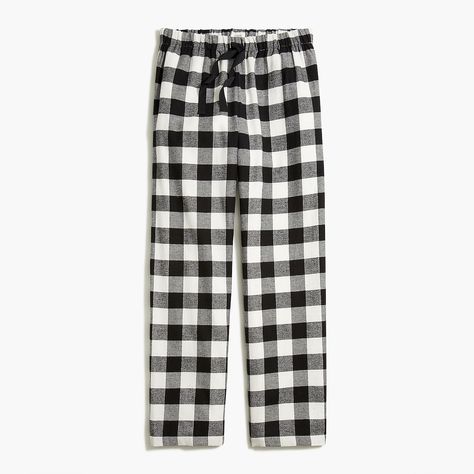 J Crew Pajamas, Plaid Pjs, Black And White Flannel, White Pajamas, Pant For Women, Flannel Pajama Pants, Flannel Pants, Striped Pyjamas, Plaid Pajamas