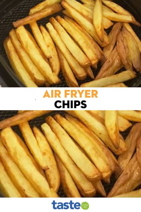 Air Fryer Recipes Chips, Air Fryer Chips, Air Fryer Potato Chips, Air Fry Potatoes, Hot Chips, Fried Potato Chips, Fried Chips, Vegan Baking Recipes, Hot Chip