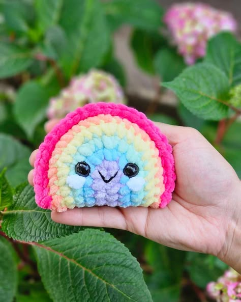 Spamming photos of plushies at my market yesterday that I’ve been slacking on posting 😋 Rainbow pattern by @jennscraftycreations ❤️ #crochet #amigurumi #handmade #crochetinspo #crochetinspiration #crochetlove #crochetaddict #shopsmall #crochetplushies #handmadeplushies #yarnlover #amigurumilove #crochettoys #handmadetoys #amigurumiplush #crochetgifts #handmadegifts #crochetplush #handmadeplushie #amigurumidoll #crochetdoll #amigurumicrochet #yarnlove #plushiesofinstagram #crochetpattern Free Rainbow Crochet Patterns, Rainbow Crochet Pattern, Rainbow Amigurumi, Crocheting Animals, Crochet Candy, Happy Rainbow, Rainbow Toy, Crochet Plushies, Crochet Rainbow