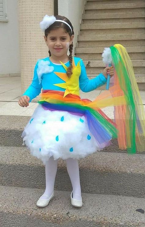 Rainbow Princess Costume, Kids Rainbow Costume, Toddler Rainbow Costume, Rainbow Costume Women, Rainbow Costume Kids, Diy Rainbow Costume, Rainbow Costume Diy, Carnaval Kids, Rainbow Dress Up