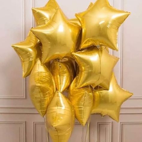 Gold Star Balloons, Star Balloons, Star Theme, Bubblegum Balloons, Happy Birthday Bunting, Led Balloons, Shimmer Wall, Unicorn Party Supplies, Birthday Packages