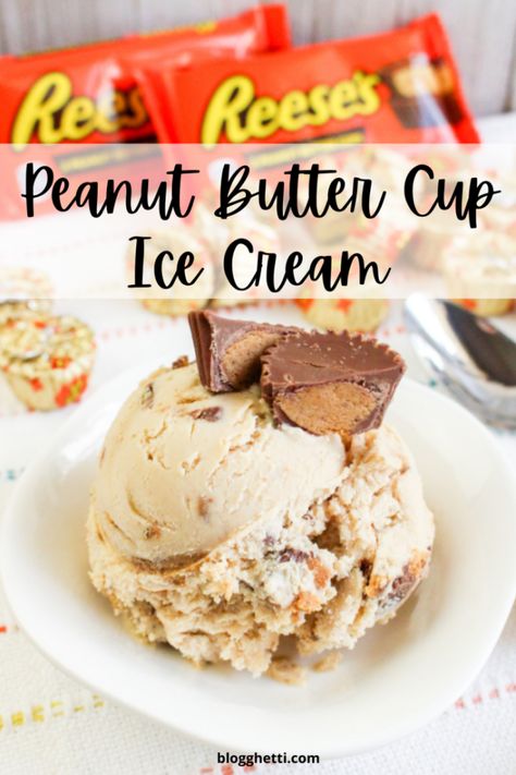 Reeses Ice Cream, Peanut Butter Ice Cream Recipe, Homemade Ice Cream Recipes Machine, Peanut Butter Cup Ice Cream, Kitchen Aid Ice Cream, Cup Ice Cream, Ice Cream Recipes Machine, Cuisinart Ice Cream, Cuisinart Ice Cream Maker