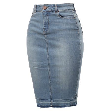 Jean Pencil Skirt, Womens Pencil Skirts, Beautiful Skirts, Jean Skirt, Denim Jean, Fashion Street, Jeans Denim, Jeans Style, Casual Style