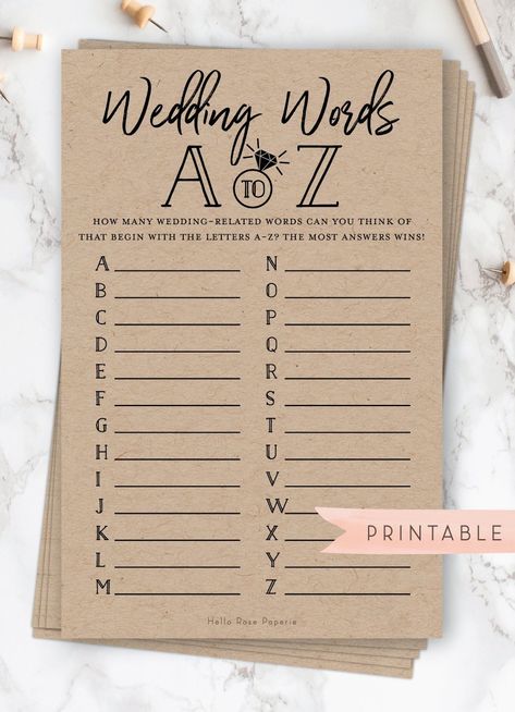 Wedding Words, Rustic Bridal Shower Games, Bridal Shower Inspo, Simple Bridal Shower, Fun Bridal Shower Games, Bridal Shower Activities, Couples Bridal Shower, Bridal Shower Planning, Bridal Games