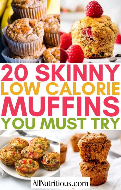 Healthy Low Calorie Breakfast, Low Fat Muffins, Low Calorie Muffins, Low Cal Breakfast, High Protein Muffins, Low Calorie Baking, Healthy Low Fat Recipes, Low Calorie Protein, Healthy Low Calorie