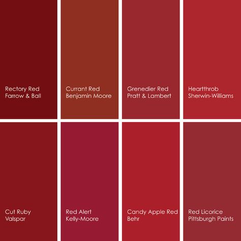 Red Paint Picks Black Bedrooms, Red Kitchen Cabinets, Red Accent Wall, Kitchen Color Red, Red Paint Colors, Red Licorice, Behr Paint Colors, Bar Tops, Door Colors