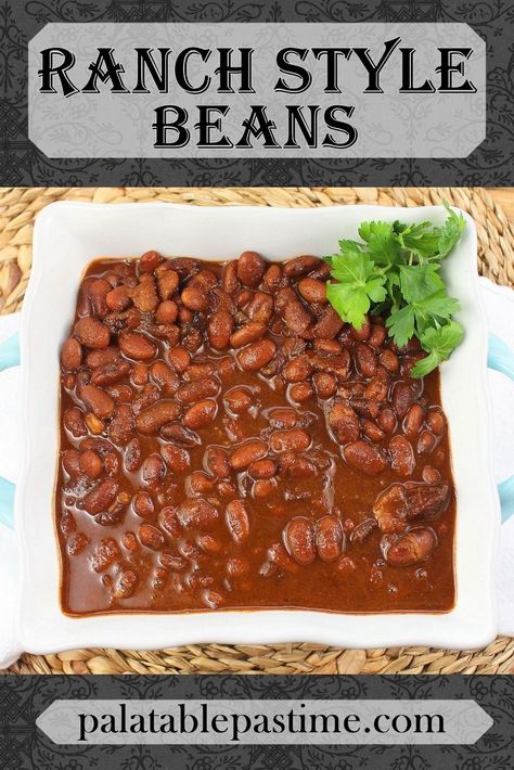 Rancho Beans Recipe, Ranch Beans Recipe, Ranch Style Beans Recipe, Ranch Beans, Usa Recipes, Ranch Style Beans, Potatoes Soup, Recipes Copycat, Beans Recipes