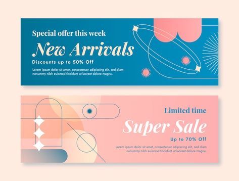 Gradient minimalist horizontal banner | Free Vector #Freepik #freevector #gradient-banner #minimalist-banner #mix #minimalist Vector Gradient, Psd Icon, Banner Vector, Banner Ads, Psd Files, Vector Photo, Art School, Banner Design, Lorem Ipsum