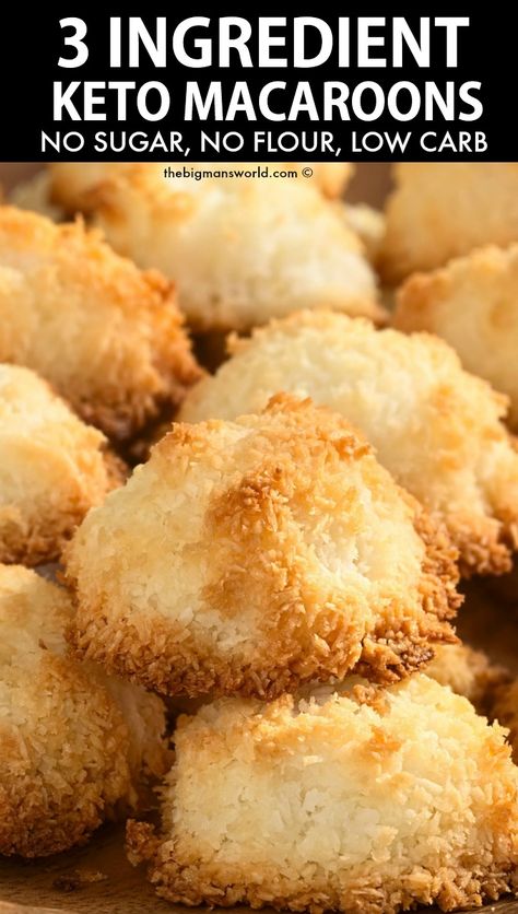 Cookies With Coconut Flour Recipe, Keto Coconut Macaroons Recipe, Low Carb Coconut Cookies, 3 Ingredient Coconut Cookies, Coconut Flour Cookies Recipes, Coconut Cookies Recipes Healthy, Zero Carb Desserts Easy, Keto Cookies Easy 3 Ingredients, Keto Rice Krispie Treats