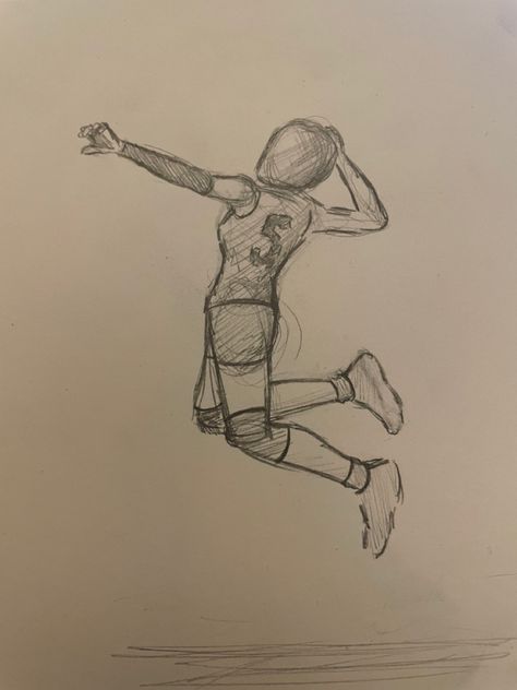 Volleyball Aesthetic Drawing, Volleyball Drawing Easy, Volleyball Drawing Poses, Volleyball Doodles, Handball Drawing, Volleyball Artwork, Volleyball Drawings, Volleyball Sketch, Drawing Volleyball