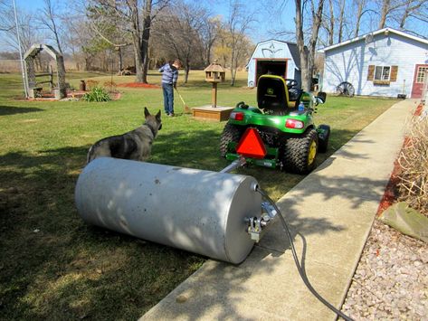 Homemade Custom Lawn Roller | Page 2 | My Tractor Forum Welding 101, Lawn Rollers, Garden Tractor Attachments, Lawn Roller, Diy Driveway, Homemade Tractor, Tractor Idea, Atv Trailers, Diy Lawn