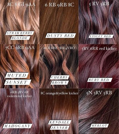 Redken Shades Eq Formulas Wine, Dark Red Redken Formula, Tones Of Red Hair Shades, Redken Shades Eq Maroon Formula, Redken Red Violet Formula, Auburn Hair Color Shades Eq, Redken Mahogany Hair Color, Redken Reds Formulas, Redken Color Gels Red Formulas