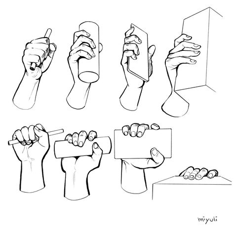 Hand holding objects reference Hands Holding Something, Hand Holding Something, Holding Something, Drawing Hands, Anime Hands, Hand Gestures, Hand Drawing Reference, Object Drawing, Kunst Inspiration