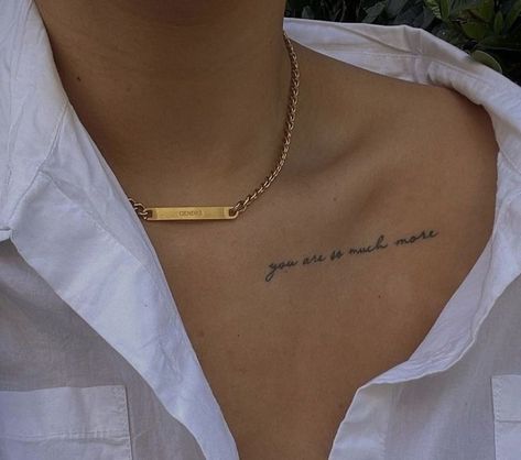 Basic Tattoos, Phrase Tattoos, Meaningful Tattoo Quotes, Men Tattoos, Bone Tattoos, Writing Tattoos, Petite Tattoos, Inspiration Tattoos, Collar Bone Tattoo