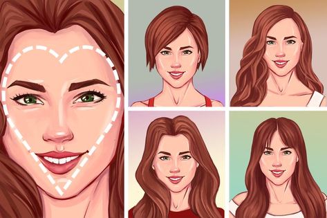 Heart Face Shape Haircuts, Cut Bangs Tutorial, Heart Shaped Face Hairstyles, Heart Shaped Face, Face Hairstyles, The Best Haircut, Haircut For Face Shape, Bangs Tutorial, Asymmetrical Hairstyles