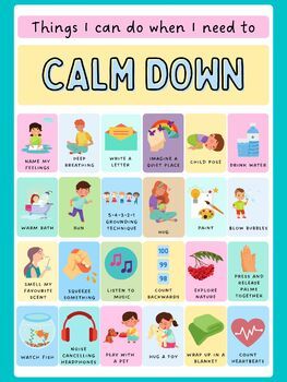 Calming Strategies by Rachels Cozy Corner | Teachers Pay Teachers Calming Strategies For Kids, Emotion Chart, Calm Kids, Feelings Chart, Calming Strategies, Affirmation Posters, Mindfulness For Kids, Child Psychology, Charts For Kids