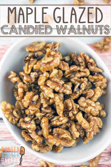 Glazed Nuts Recipe, Glazed Walnuts Recipe, Candied Walnut Recipe, Glazed Walnuts, Walnuts Recipe, 4 Ingredient Recipes, Walnut Recipes, Roasted Walnuts, Vegan Candies