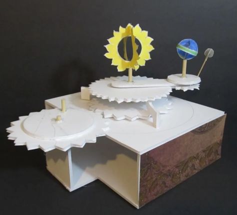 5 Mechanical Celestial Models From Paper To Brass Solaire Diy, Solar System Model, Astronomy Science, Mechanical Model, Stem Projects, The Dark Crystal, Fun Hobbies, Sistema Solar, Hot Glue Gun