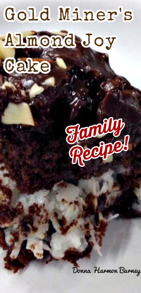 Almond Joy Bars Recipe, Almond Joy Brownies, Almond Joy Cupcakes, Mounds Cake, Almond Coconut Cake, Almond Joy Cake, Coconut Almonds, Cherry Recipes Dessert, Bakers Delight